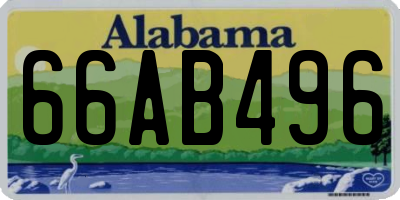 AL license plate 66AB496