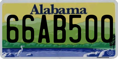 AL license plate 66AB500