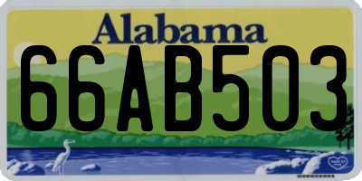 AL license plate 66AB503
