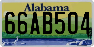 AL license plate 66AB504