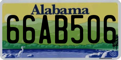 AL license plate 66AB506