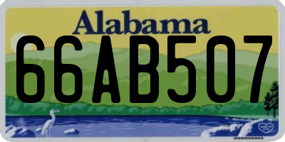 AL license plate 66AB507