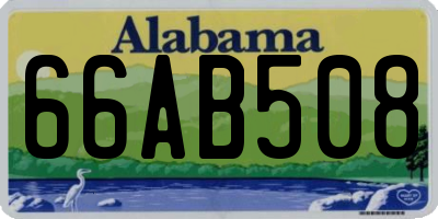 AL license plate 66AB508