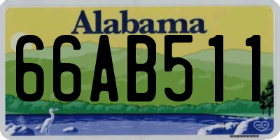AL license plate 66AB511