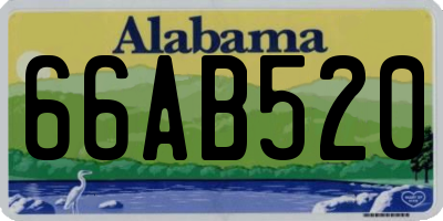 AL license plate 66AB520