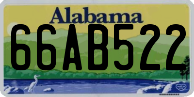 AL license plate 66AB522