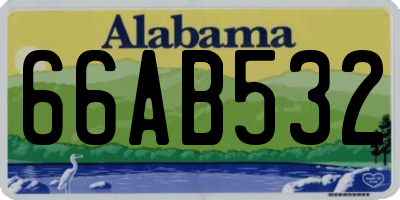 AL license plate 66AB532
