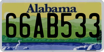 AL license plate 66AB533