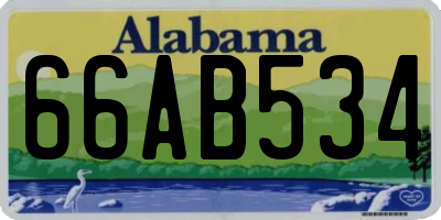 AL license plate 66AB534