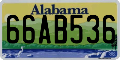 AL license plate 66AB536