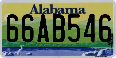 AL license plate 66AB546
