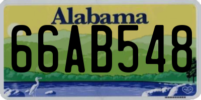 AL license plate 66AB548