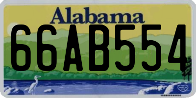 AL license plate 66AB554