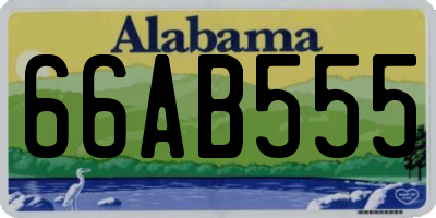 AL license plate 66AB555