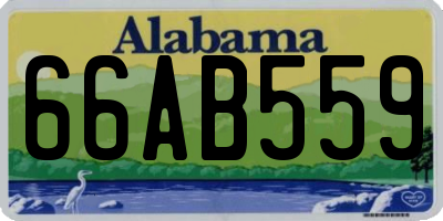 AL license plate 66AB559