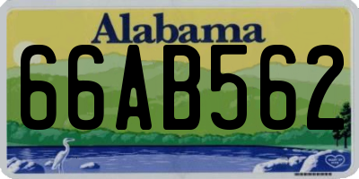 AL license plate 66AB562