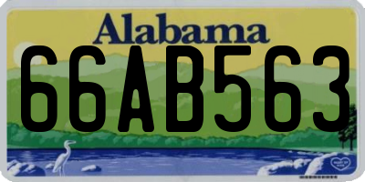 AL license plate 66AB563