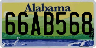 AL license plate 66AB568
