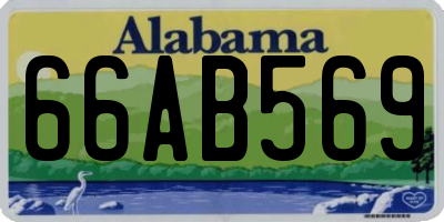 AL license plate 66AB569