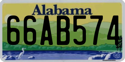 AL license plate 66AB574