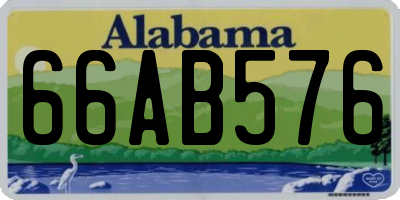 AL license plate 66AB576