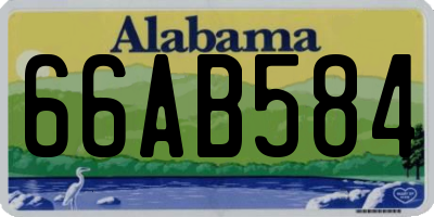 AL license plate 66AB584