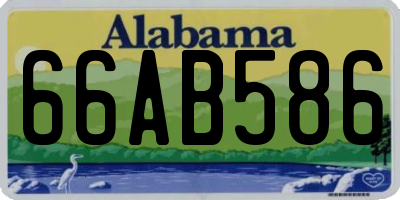 AL license plate 66AB586