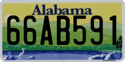 AL license plate 66AB591