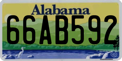 AL license plate 66AB592