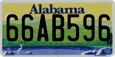 AL license plate 66AB596