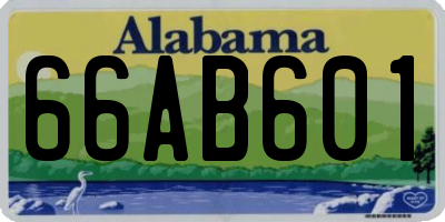 AL license plate 66AB601