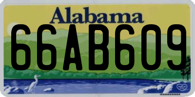 AL license plate 66AB609