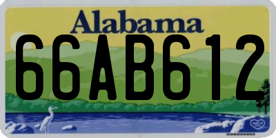 AL license plate 66AB612
