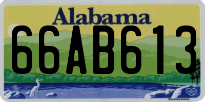 AL license plate 66AB613