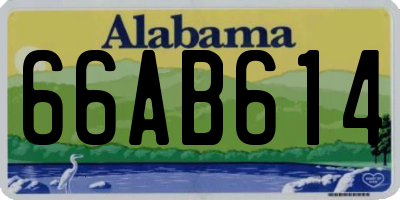 AL license plate 66AB614