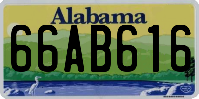 AL license plate 66AB616