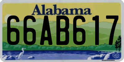 AL license plate 66AB617