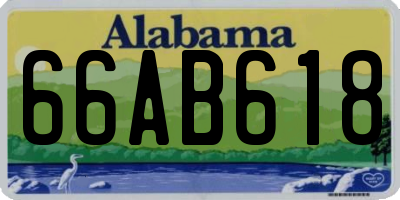 AL license plate 66AB618
