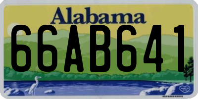 AL license plate 66AB641
