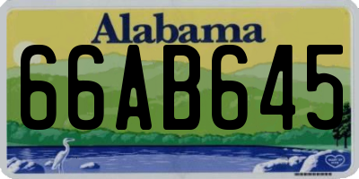 AL license plate 66AB645