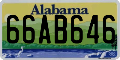 AL license plate 66AB646