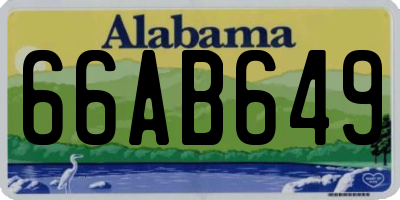 AL license plate 66AB649
