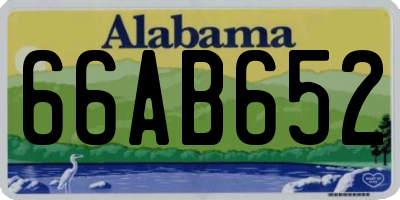 AL license plate 66AB652