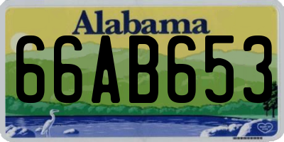 AL license plate 66AB653