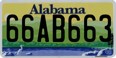AL license plate 66AB663