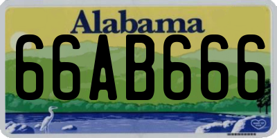 AL license plate 66AB666