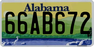 AL license plate 66AB672