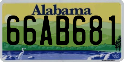 AL license plate 66AB681