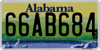 AL license plate 66AB684