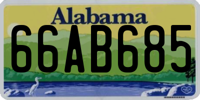 AL license plate 66AB685